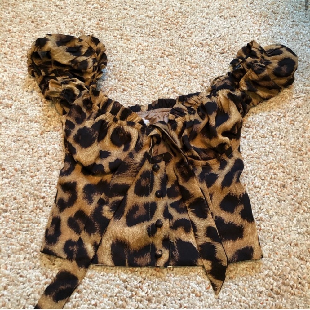 Princess Polly Leopard Print Crop Top
